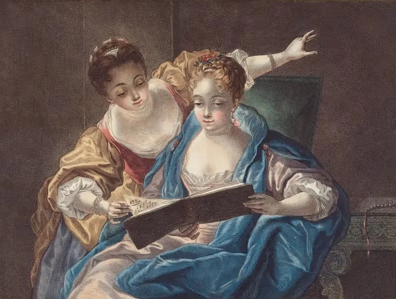 Изящные музыканты by Луи-Марин Бонне, 1775 — digital art print download