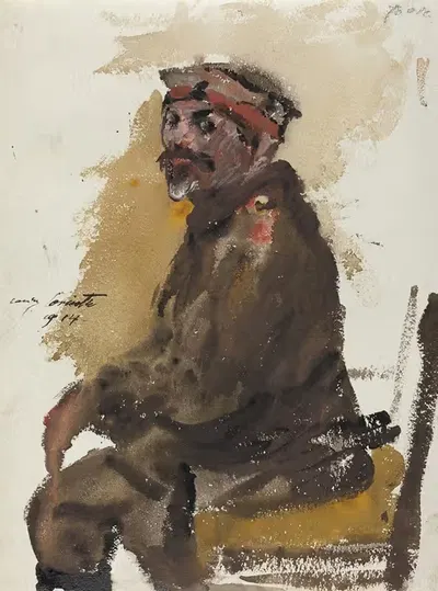 Германн Штрук в униформе by Ловис Коринт, 1914 — digital art print download