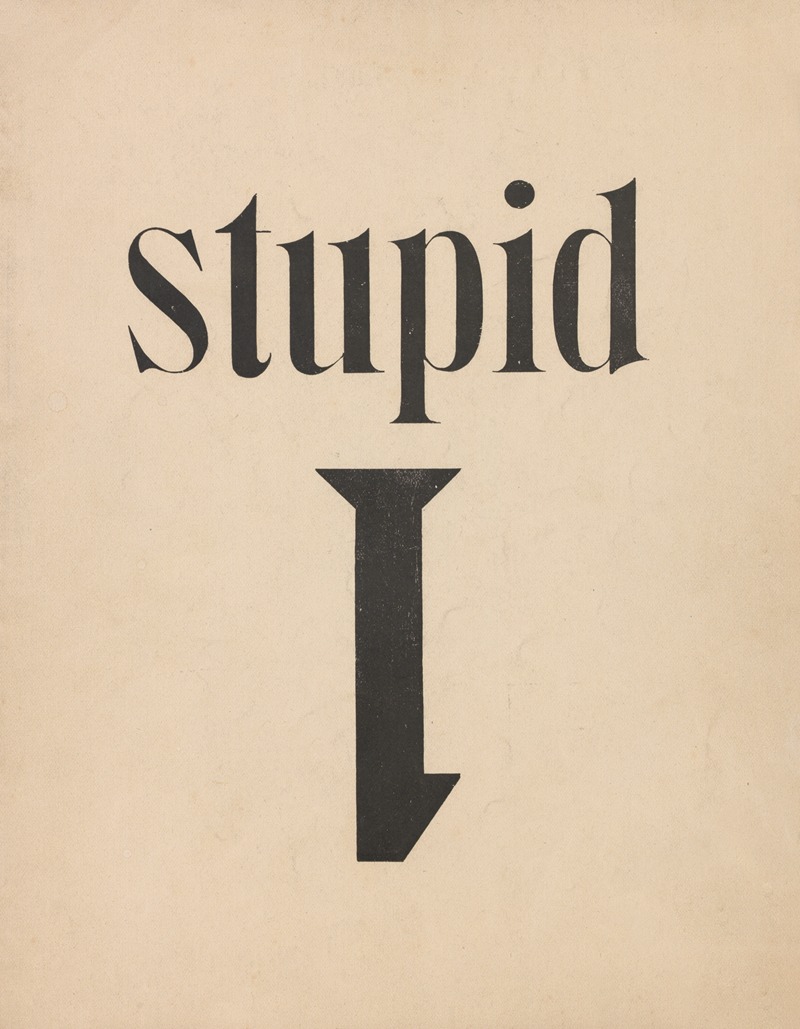 Stupid by Angelika Hoerle, 1920 — digital art print download