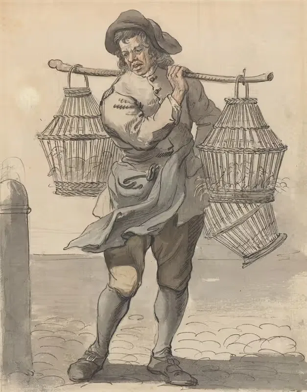 Продавец птицы by Пол Сэндби, c. 1759 — digital art print download