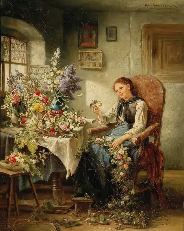 A Garland Of Flowers — Rosa Schweninger