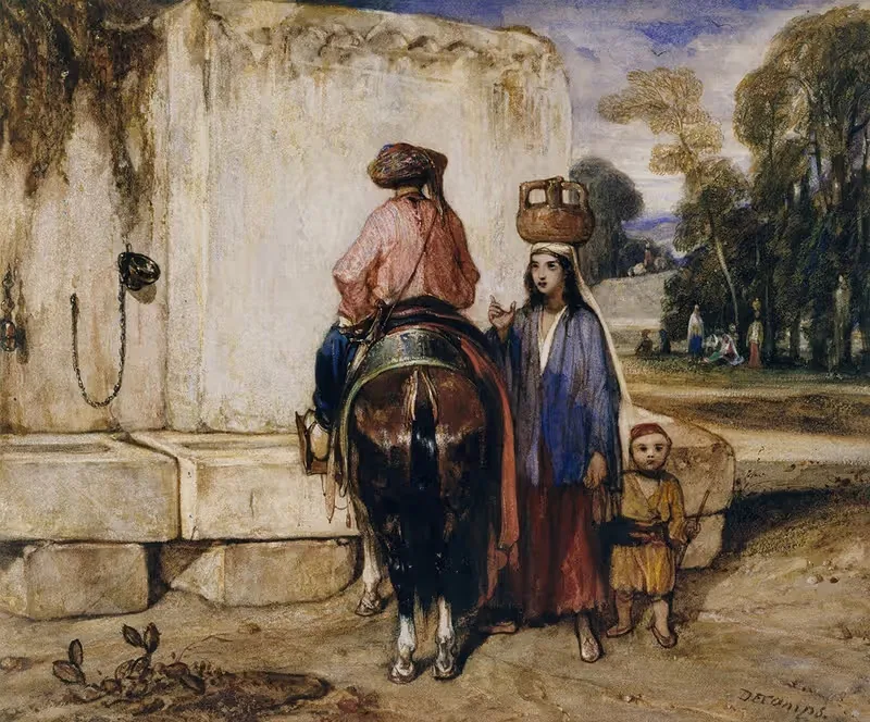 Поливное место by Александр-Габриэль Декамп, c. 1832 — digital art print download