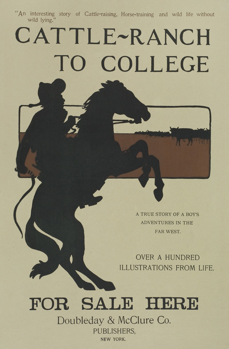 Cattle-ranch to college by Аноним, 1895-1911 — digital art print download