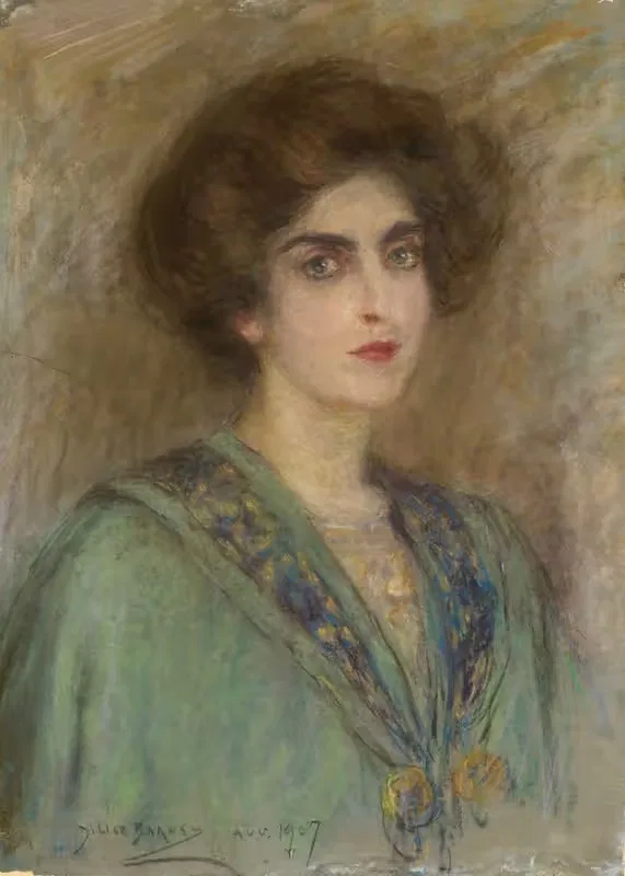 Лаура в зеленом плаще by Элис Пайк Барни, 1907 — digital art print download