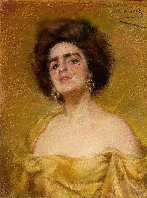 Лаура в желтом by Элис Пайк Барни, 1900 — digital art print download