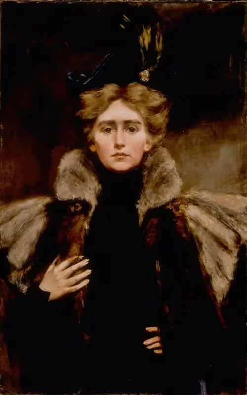 Натали в меховом плаще by Элис Пайк Барни, 1897 — digital art print download
