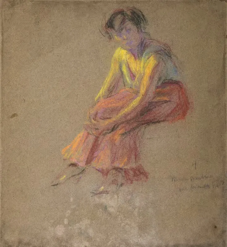 Сидящая женщина by Элис Пайк Барни, 1857-1931 — digital art print download
