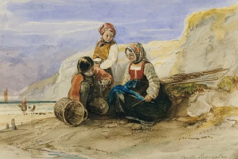 The Fisherman's Children — Camille-Joseph-Etienne Roqueplan