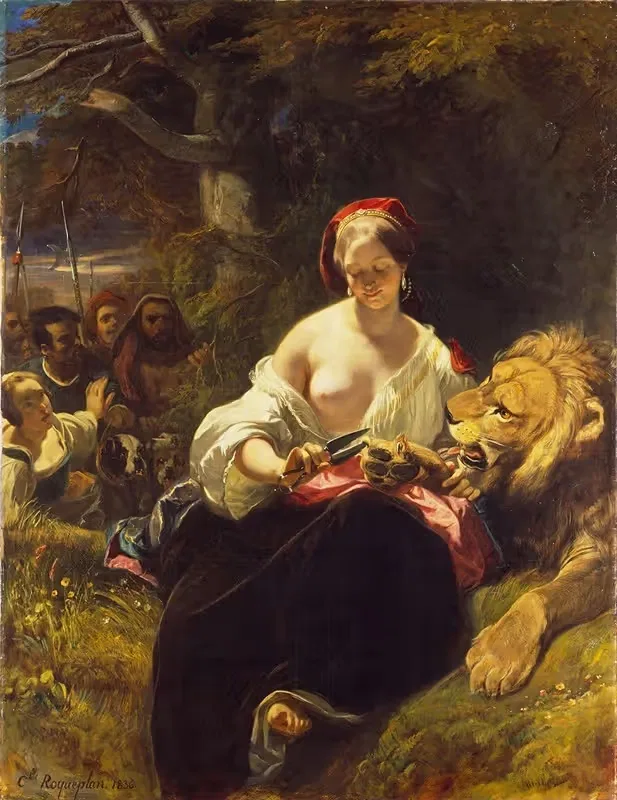 Лев влюблён by Камиль-Жозеф-Этьен Рокплан, 1836 — digital art print download