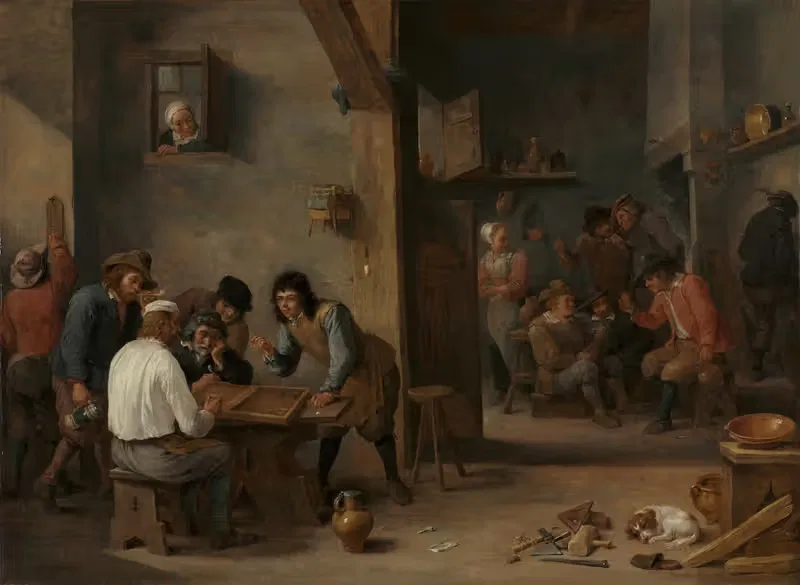 Game of Backgammon by David Teniers The Younger — digital art print download
