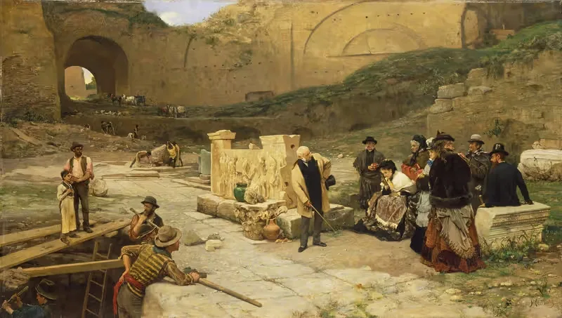 Раскопки в Риме by Фердинанд Хайльбут — digital art print download