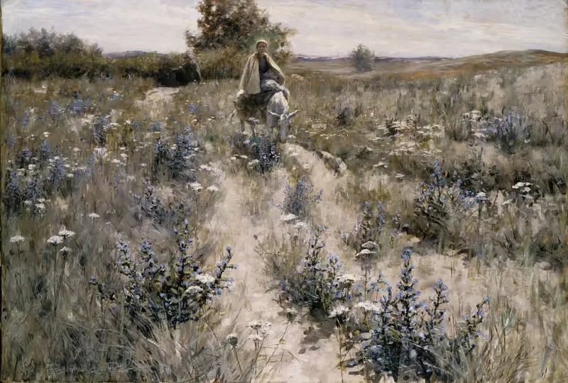 The Flight into Egypt by George Hitchcock, 1892 — digital art print download