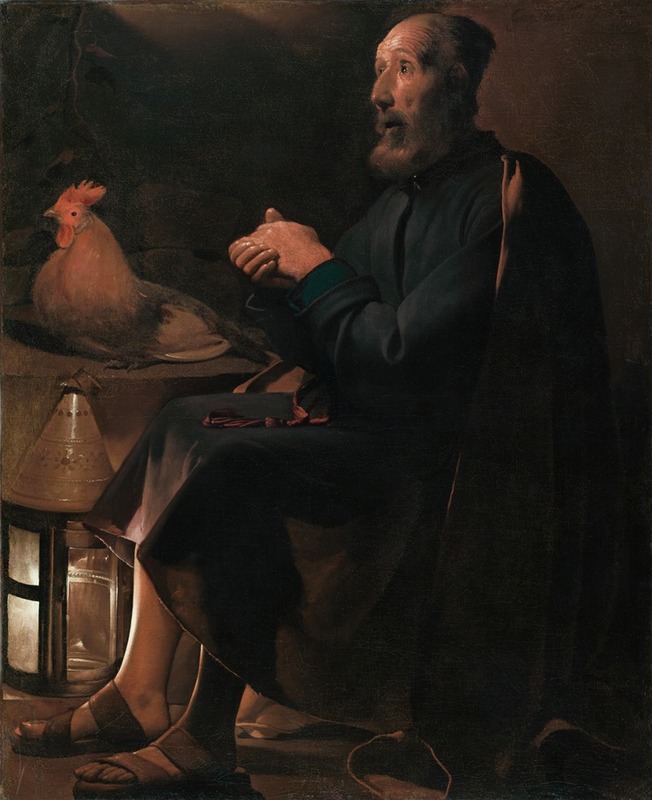 Святой Петр, кающийся by Жорж де Ла Тур, 1645 — digital art print download