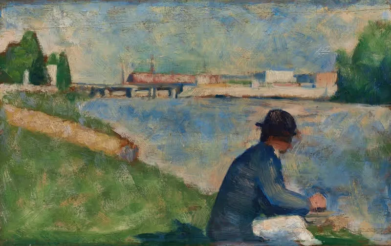 Study for 'Bathers at Asnières' by Georges Seurat — digital art print download