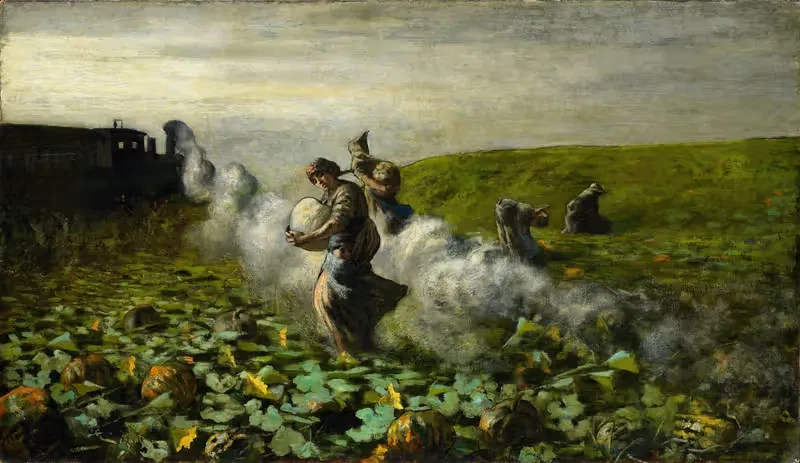 The Pumpkin Harvest by Giovanni Segantini, 1897 — digital art print download