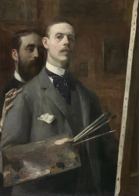 Self-Portrait with Raphael de Ochoa by Jacques-Émile Blanche, 1890 — digital art print download