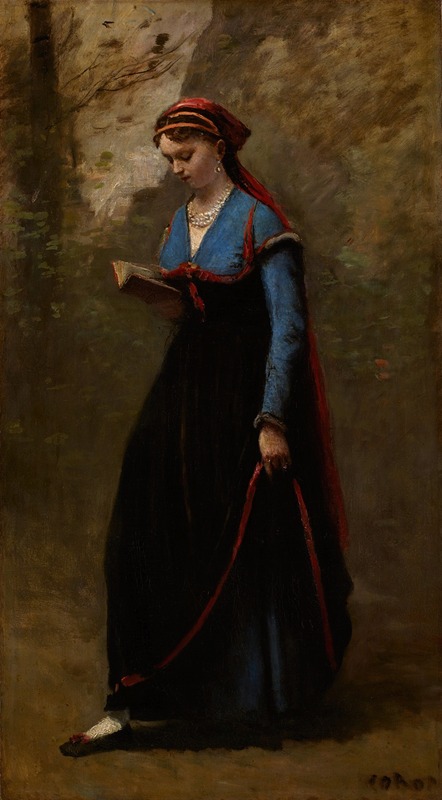 Читатель by Жан-Батист-Камиль Коро, 1868 — digital art print download