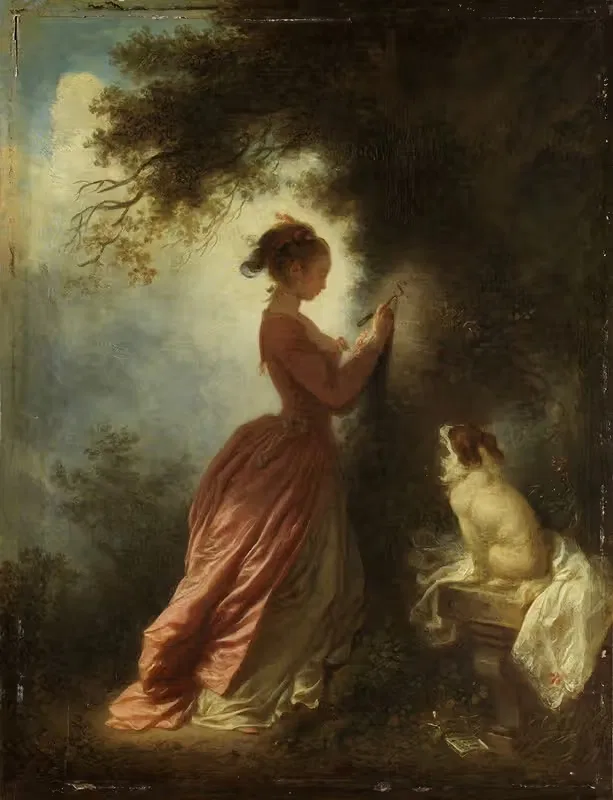 Le chiffre d'amour (The Souvenir) — Jean-Honoré Fragonard