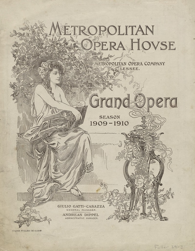 Program from concert at Metropolitan Opera House, New York — Anonymous