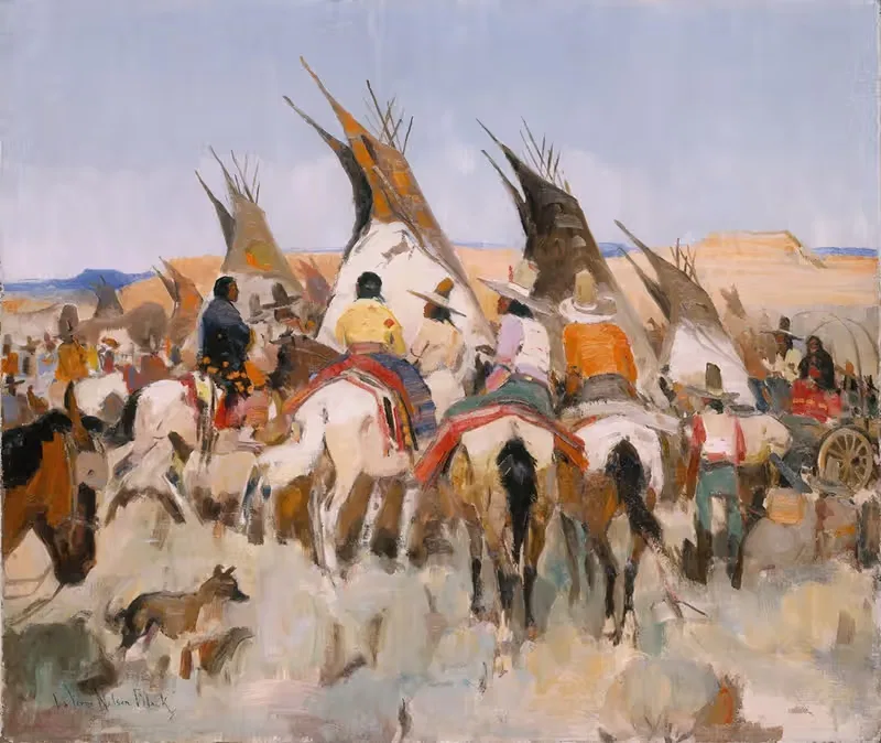 Церемония у Черного озера by Лаверн Нельсон Блэк, 1938 — digital art print download
