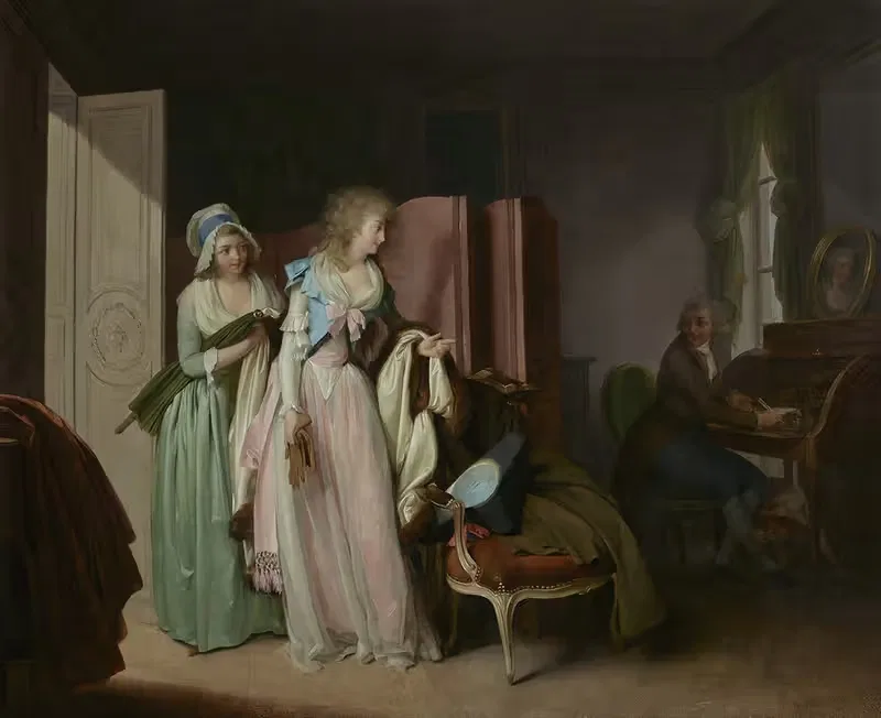 La visite rendue (The Visit Returned) by Louis-Léopold Boilly, 1789 — digital art print download
