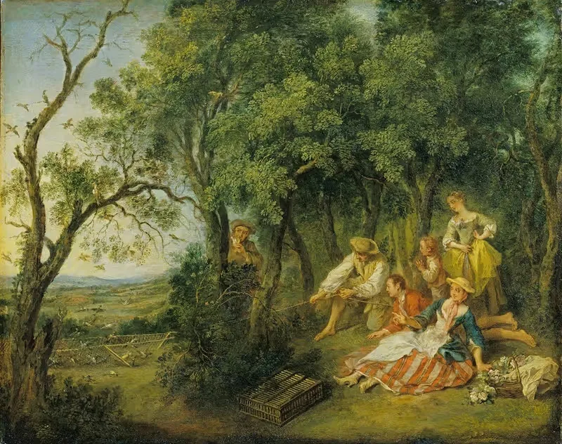 Ловцы птиц by Николас Ланкре, c.1738 — digital art print download