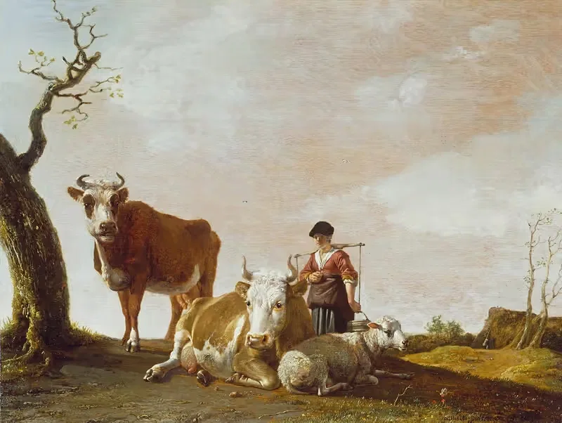 Молочница by Паулус Поттер, 1646 — digital art print download