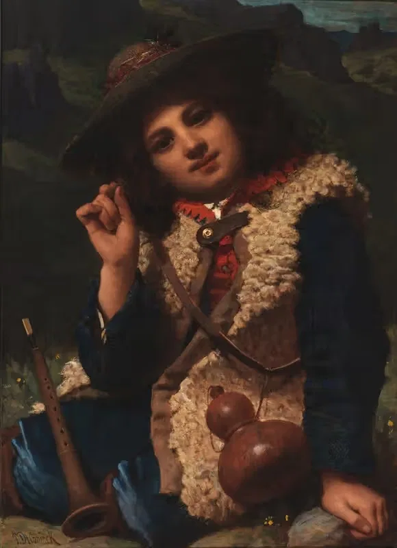 Italian Boy in Sheepskin Jacket — Pierre-Louis-Joseph de Coninck