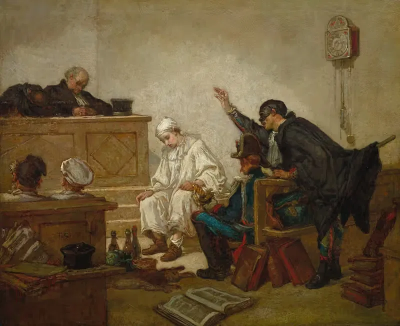Pierrot in Criminal Court — Thomas Couture