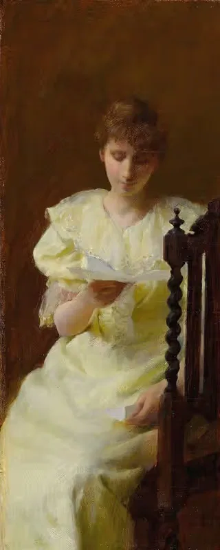Дама в желтом by Чарльз Кортни Карран, 1893 — digital art print download
