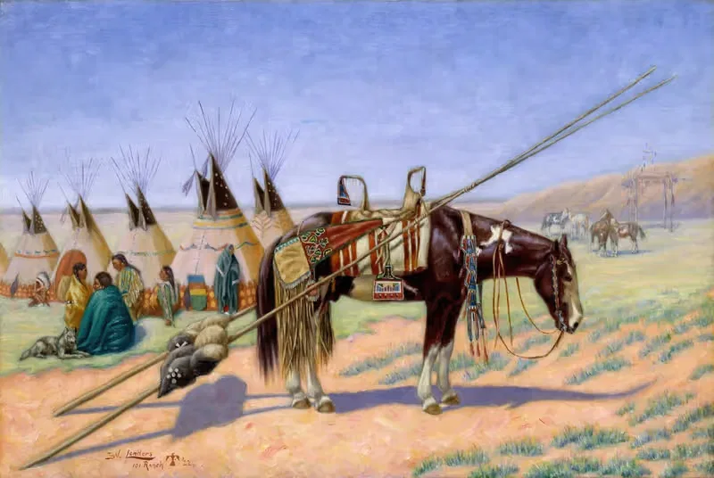 Индейцы в лагере на ранчо 101 by Эмиль В. Лендерс, 1922 — digital art print download