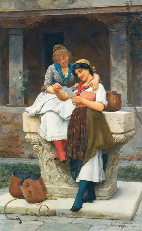 Любовное письмо by Эугени фон Блаас, 1887 — digital art print download