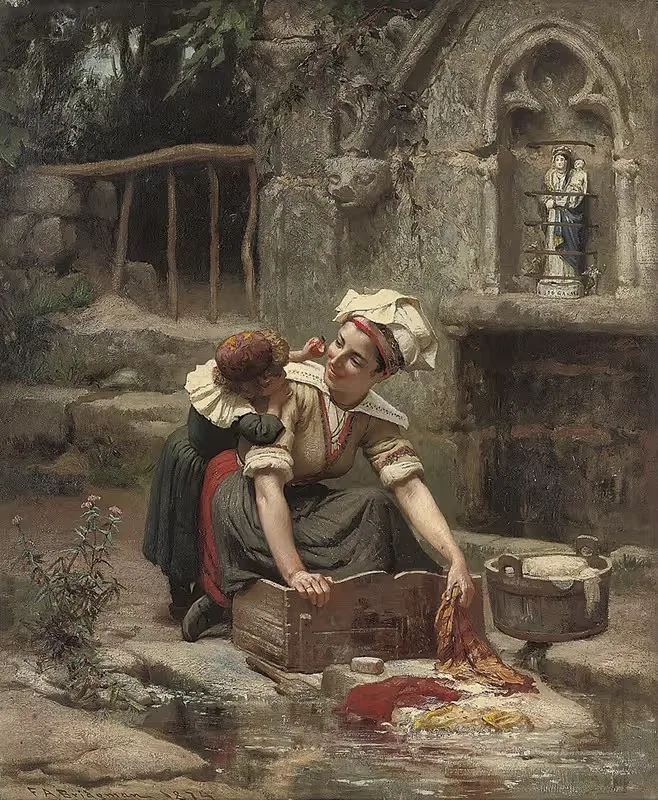 Мамин маленький помощник by Фредерик Артур Бриджман, 1874 — digital art print download
