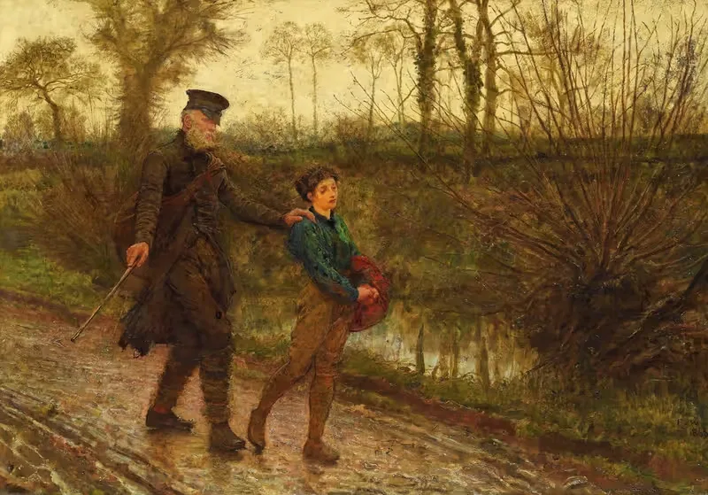 The Wayfarers by Frederick Walker, 1866 — digital art print download