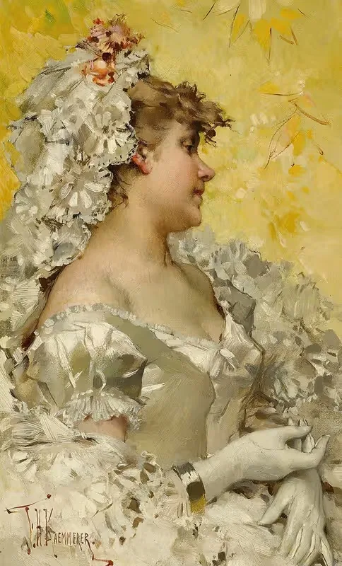 Lady In White by Frederik Hendrik Kaemmerer — digital art print download