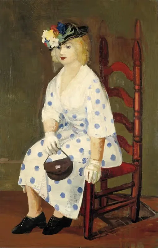 Платье в горошек by Джордж Лукс, 1927 — digital art print download