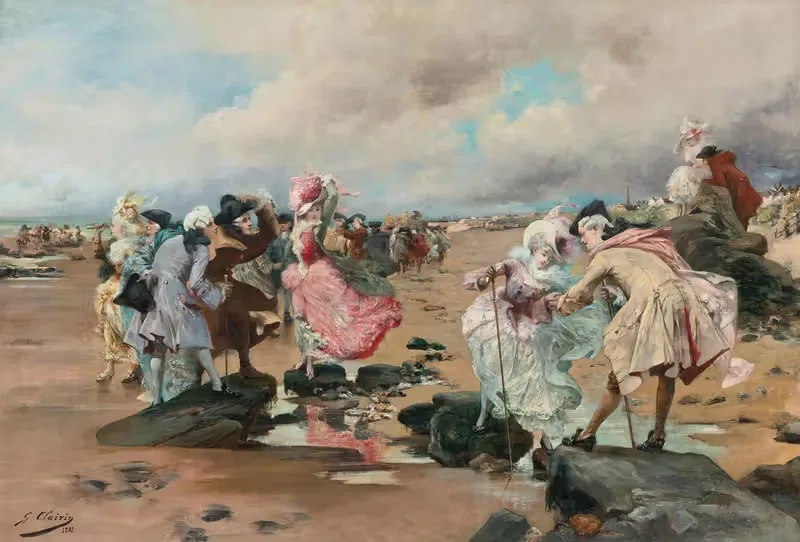 Воскресенье на побережье by Жорж Жюль Виктор Клерен, 1888 — digital art print download