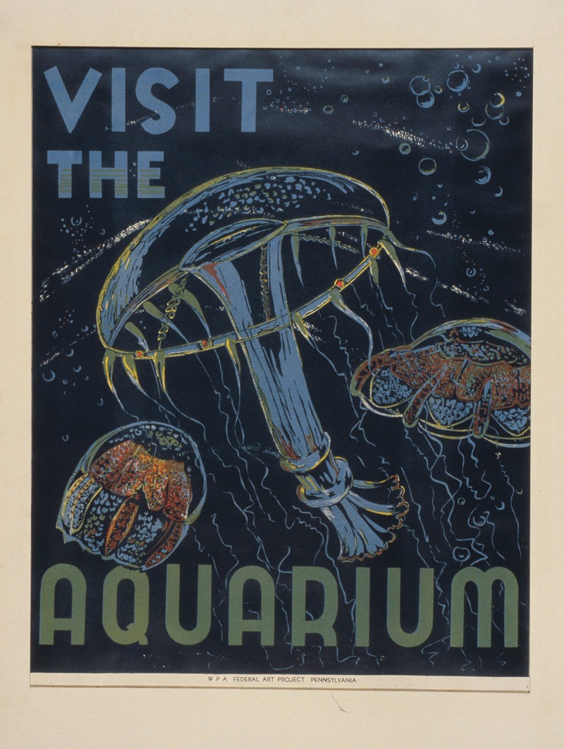 Visit the aquarium by Аноним, 1936 — digital art print download