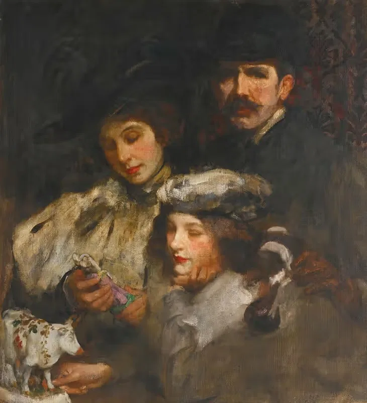 The Painter, His Wife And Daughter — James Jebusa Shannon