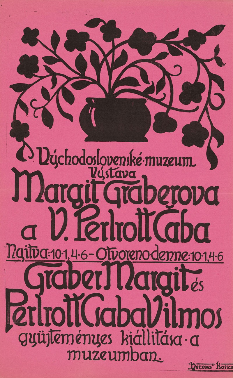 Výstava Margit Graberová a V. Perlrott Čaba — Anonymous