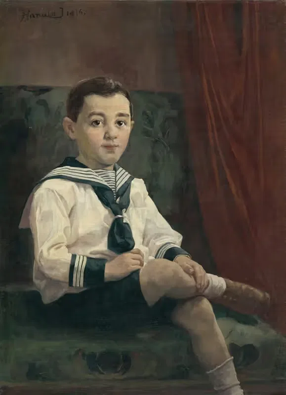 Мальчик в матросской одежде by Йозеф Ханула, 1916 — digital art print download