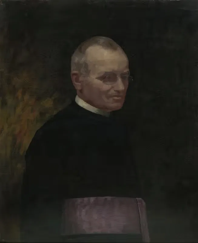 Портрет священника Ланга by Йозеф Ханула, 1940 — digital art print download