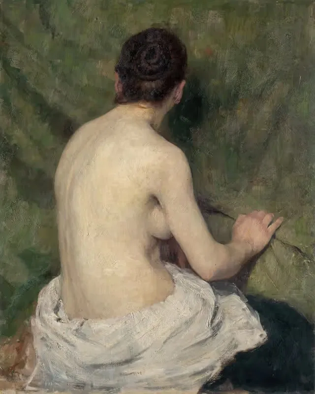 Эскиз женского ню by Йозеф Ханула, 1895-1897 — digital art print download