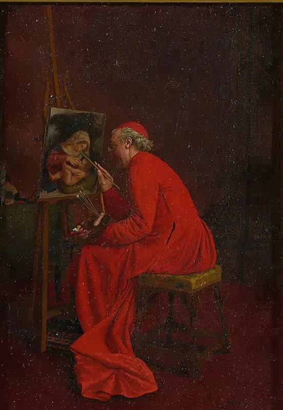 Рисование Мадонны by Лео Херрманн — digital art print download
