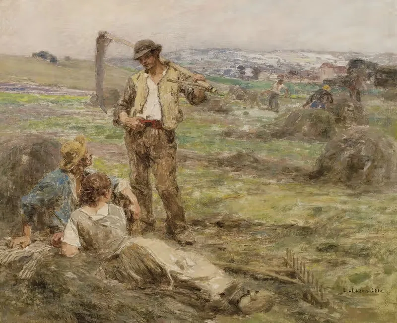 Repos pendant la fenaison — Léon Augustin Lhermitte