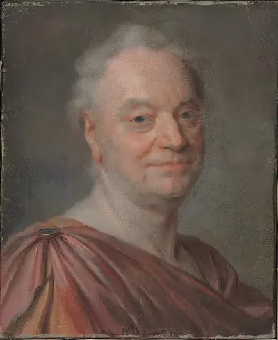 Portrait of Prosper Jolyot de Crébillon by Maurice-Quentin de La Tour — digital art print download
