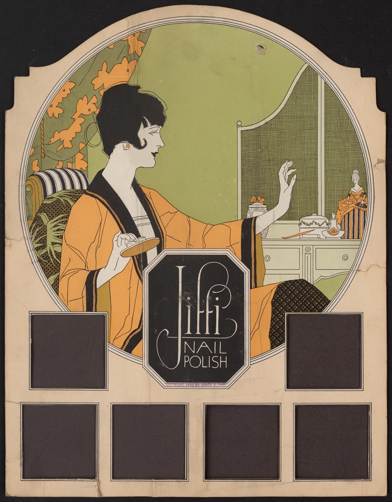 Jiffi nail polish by Grace D. Earl, 1922 — digital art print download