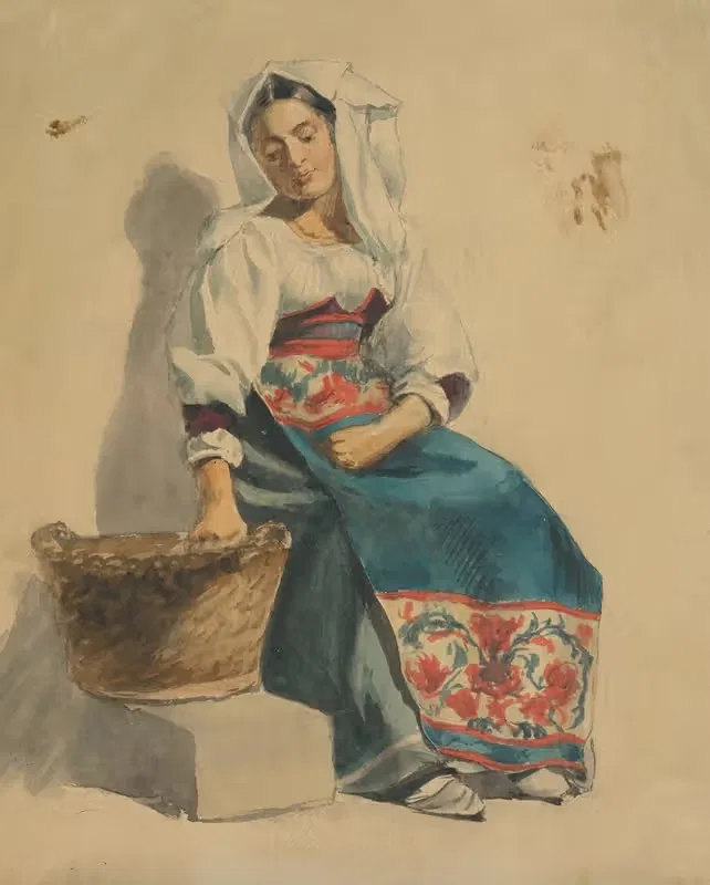 Study of a sitting woman — Vojtech Klimkovič