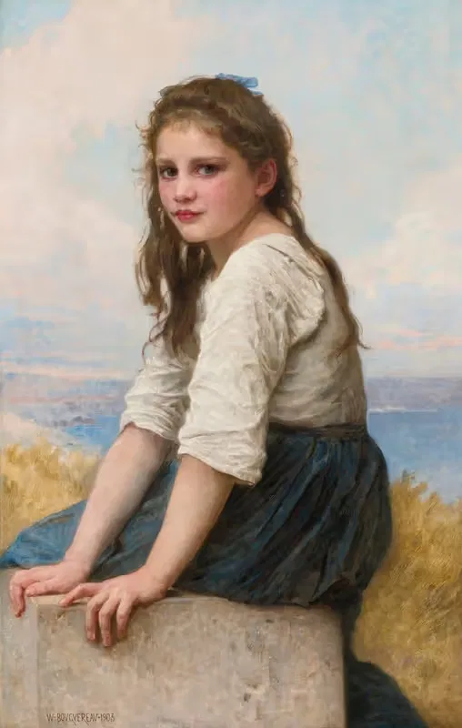 У берега моря by Уильям Бугеро, 1903 — digital art print download