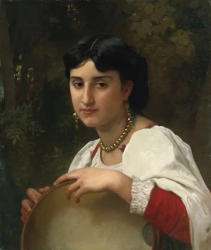 Italienne Au Tambourin — William Bouguereau